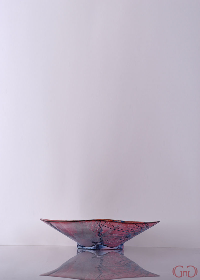 Bowl INCLINATION Square 30 CM with Colorful Decoration bowl-inclination-square-30CM-colorful-decoration