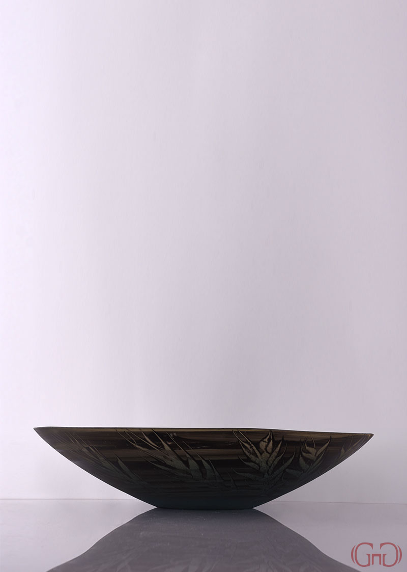 Centerpiece EVEREST 42 CM with Leaves Decoration & White centerpiece-everest-42CM-leaves-decoration-white