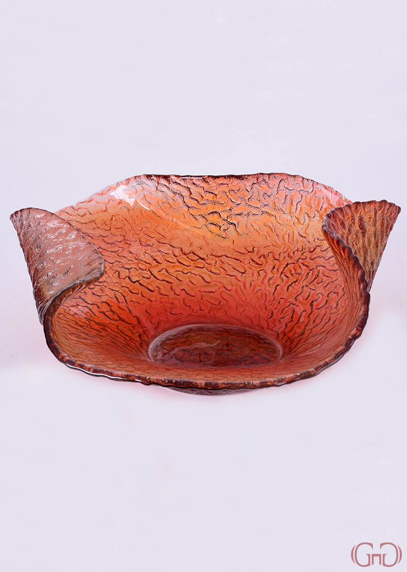 Centerpiece ROCCIA Clover Bowl 40 CM with Orange Decoration centerpiece-roccia-clover-bowl-40CM-orange-decoration