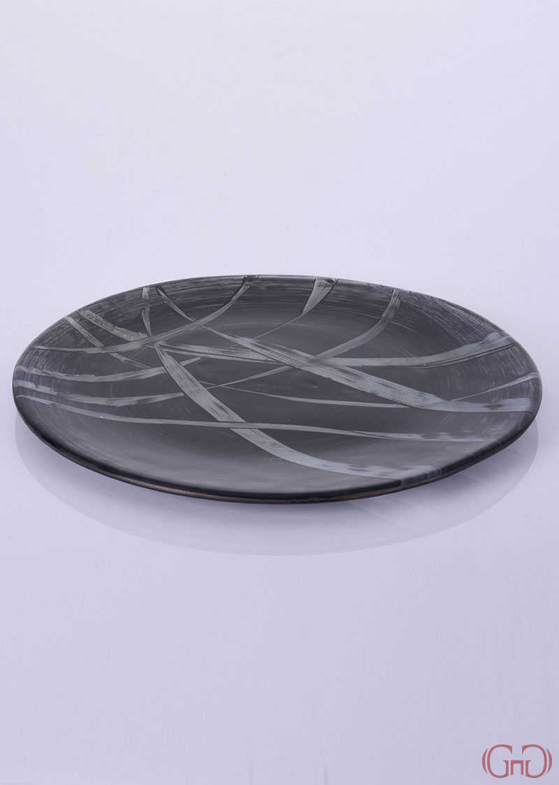 Plate Smooth 32 CM with Leaves Decoration plate-smooth-32CM-leaves-decoration