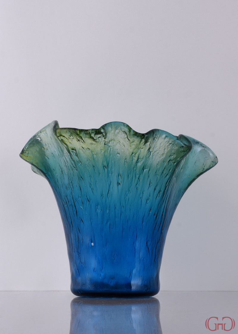 Vase ROCCIA 30 CM with Blue Yellow Decoration vase-roccia-30CM-blue-yellow-decoration