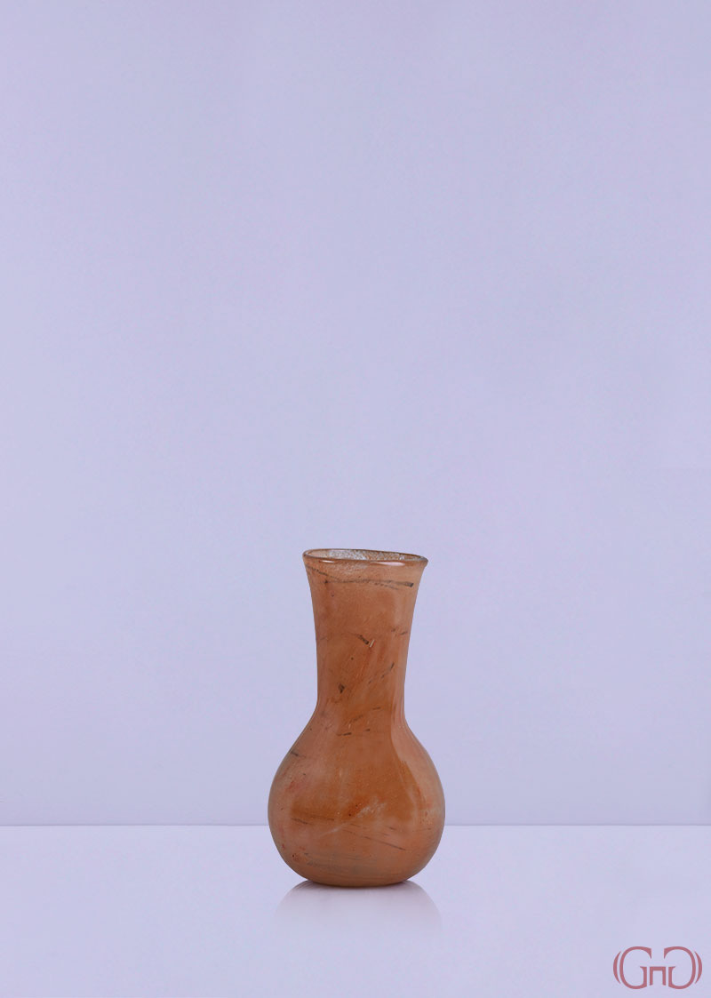 Vase Glass Long Neck 19 CM Orange vase-glass-long-neck-19CM-orange