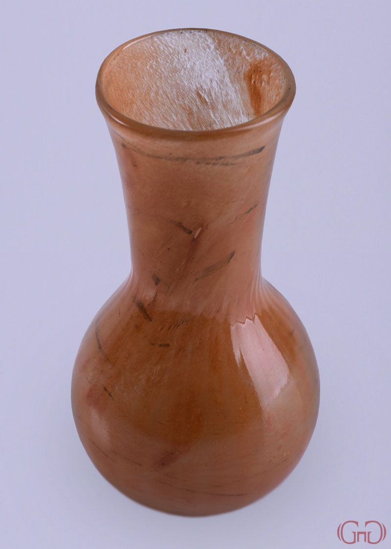 Vase Glass Long Neck 19 CM Orange vase-glass-long-neck-19CM-orange